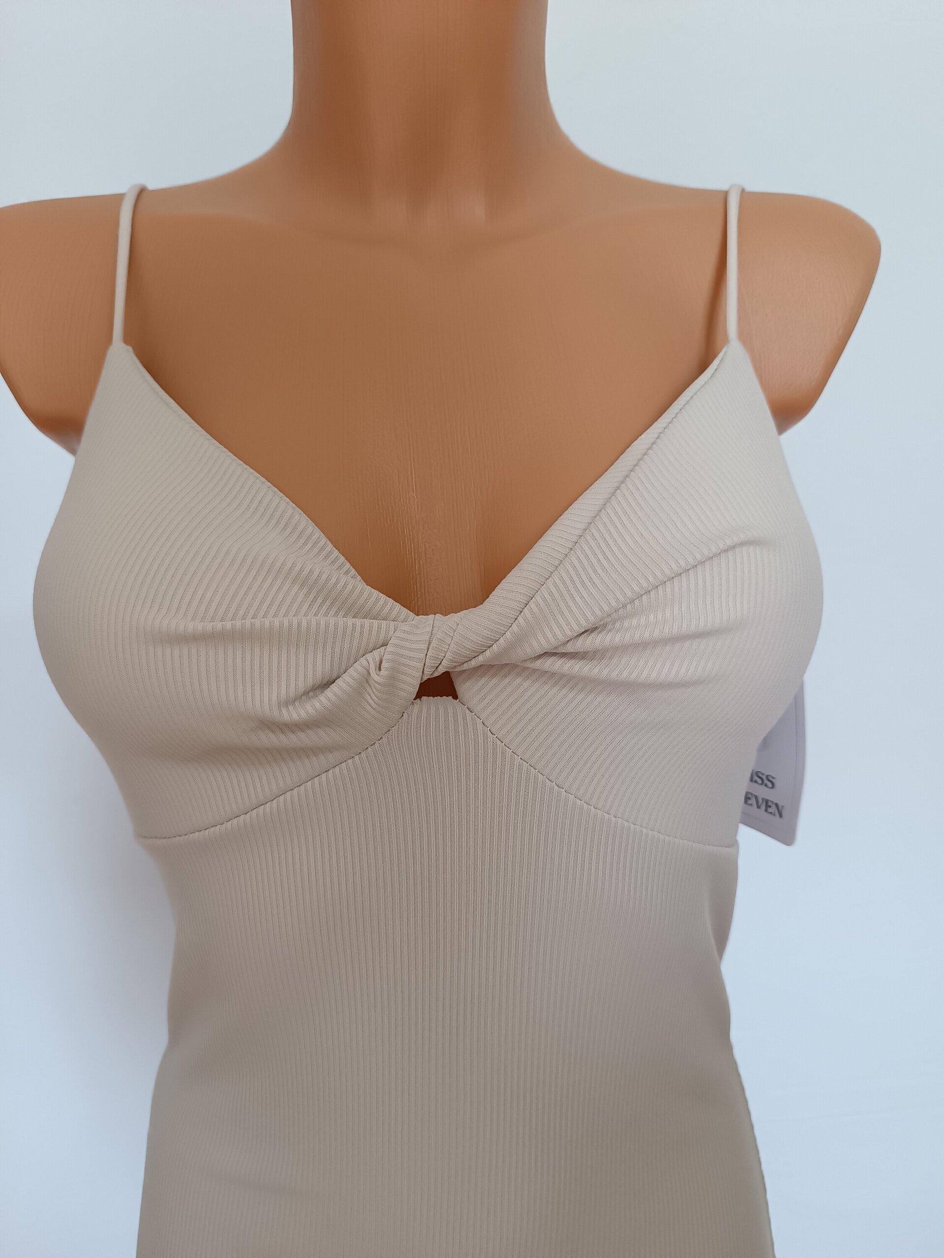 Vestido Canalé Beige - 2