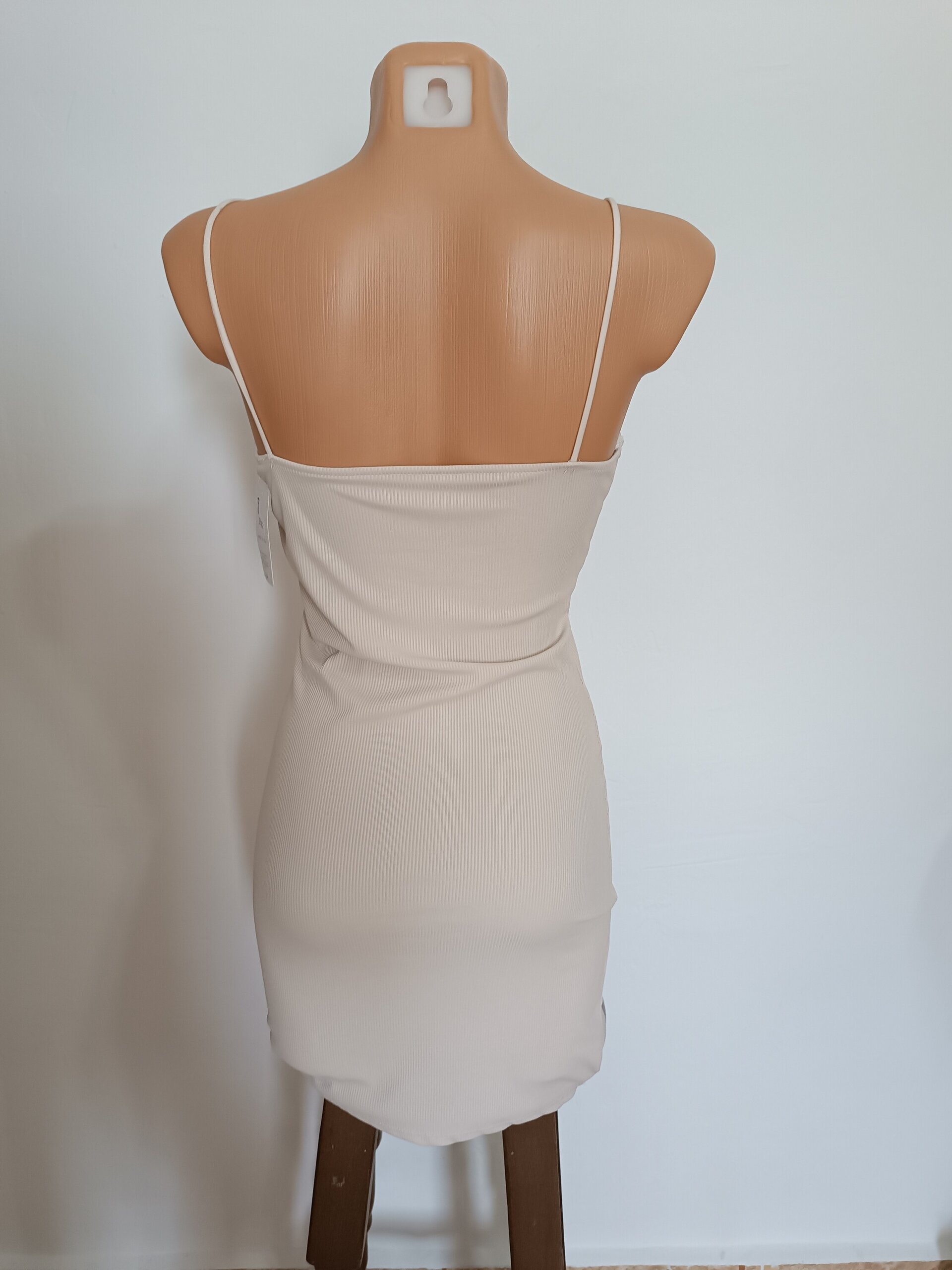 Vestido Canalé Beige - 4